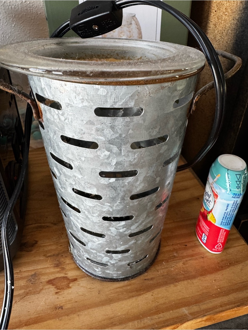 Scentsy Galvanized Metal Warmer - Silver